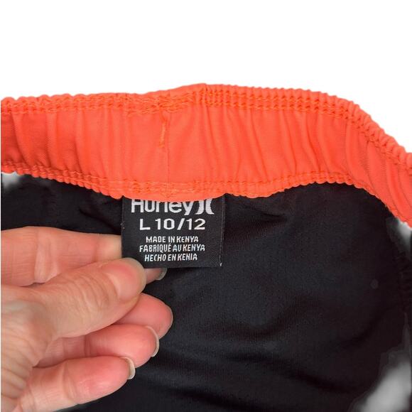 HURLEY Boys Neon Orange Cargo Hybrid Short Size Large 10/12 - Picture 2 of 4